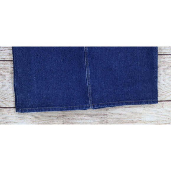 VINTAGE Vivaldi Womens Size 8 Pleated Mid Rise Midi Jean Skirt Blue - Picture 3 of 6